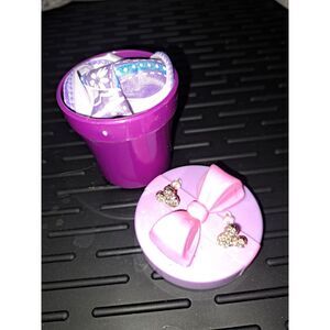 NEW Adorable Mickey Mouse Stud Earrings Zirconia Stones & Darling Gift Container